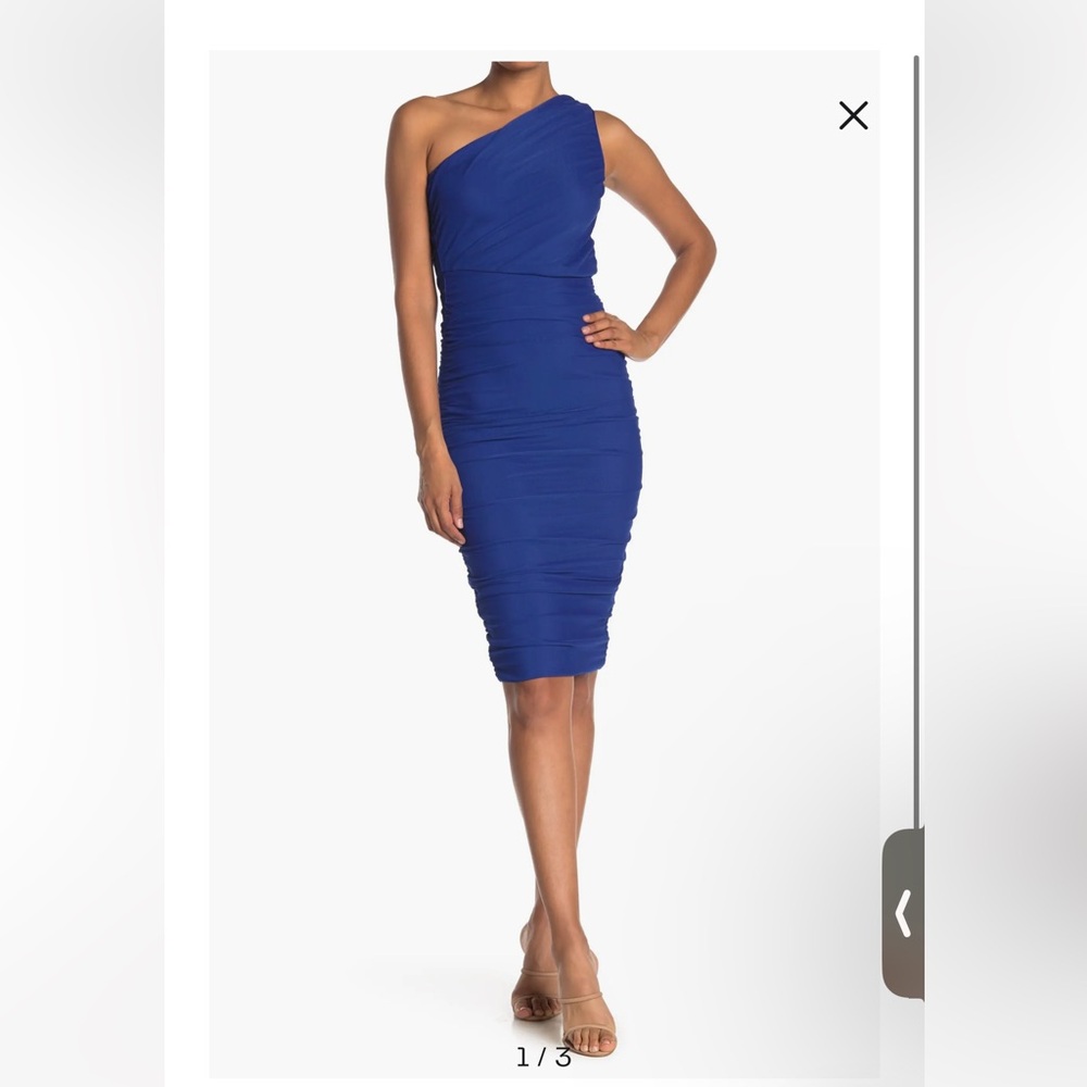 NEW WITH TAGS Love X Design by Nordstrom blue asymmetrical dress